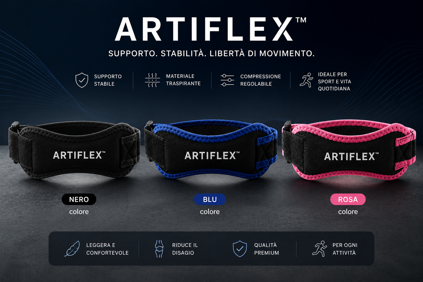 Artiflex™ | Fascia di Supporto per Ginocchio